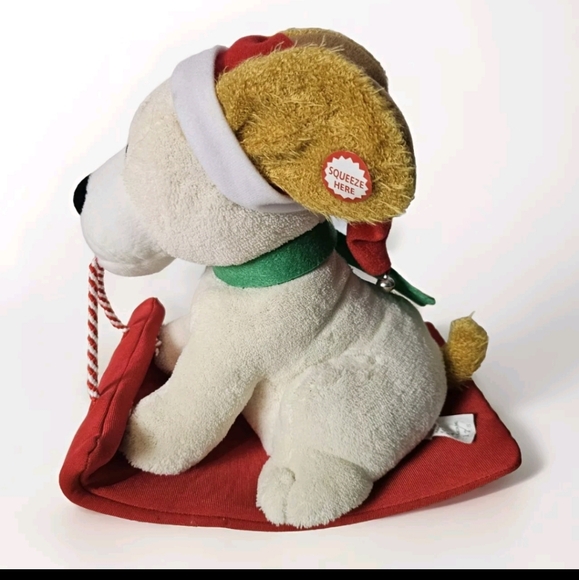 Hallmark Christmas Rockin Rover Dog On Sled Animated Barks Jingle Bells - Picture 3 of 7